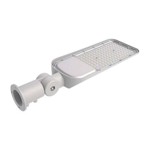 150W LED gadelampe med Samsung chip og sensor - 135lm/W, IP65, 6500K, grå, justerbar vinkel
