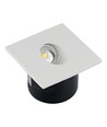 3W Trinlys LED - 4000K, firkantet