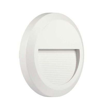 2W rund LED trappespots - Hvid, 3000K, IP65, indendørs og udendørs