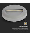 2W Ø15cm LED bedlampe / trappelys - Rund, grå, IP65, 3000K, inkl. lyskilde