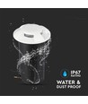 1W LED nedgravningsspot / trappelys, 12V - IP67, 3000K, Ø60mm, sort, hul: Ø4,3cm
