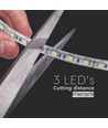 120 LED-stripelys 8W/m - 3000K, IP65, 24V, dobbelt PCB, 10m/rulle