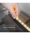 10m 8W/m stænktæt LED strip - 24V, IP65, 120 LED pr. meter