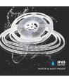 120 LED-stripelys 8W/m - 3000K, IP65, 24V, dobbelt PCB, 10m/rulle