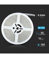 10m 8W/m stænktæt LED strip - 24V, IP65, 120 LED pr. meter