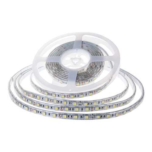 5m 8W/m stænktæt LED strip - 24V, IP65, 120 LED pr. meter