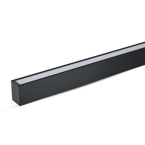 40W LED lineært pendelarmatur, sort - Samsung LED chip, 6400K, 120cm, 5 års garanti