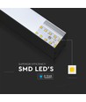 40W LED Lineært Hængende Lys - Samsung Chip, 6400K, Sort Hus
