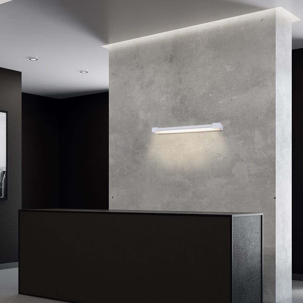 18W rektangulær LED væglampe - 360° roterbar, 4000K, IP44, 60cm, inkl. lyskilde - Kulør : Neutral