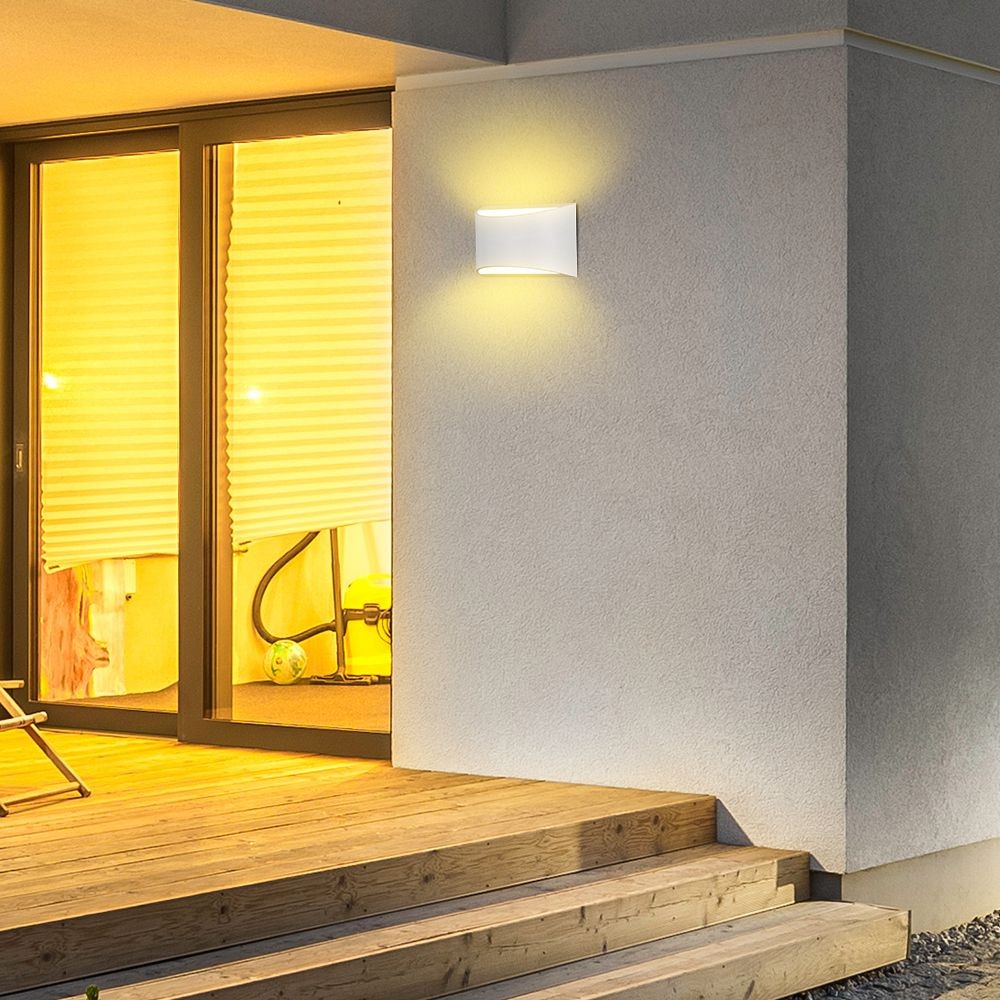 10W LED væglampe med op/ned lys - Bridgelux chip, IP54, hvid, 4000K - Kulør : Neutral