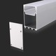 Monteringssæt med diffuser til LED-stribe overflademonteret - 2000x50x75mm, Hvid