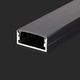 Monteringssæt - LED-strip, 2000x23,5x10mm, Sort