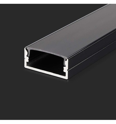 Monteringssæt - LED-strip, 2000x23,5x10mm, Sort