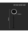 2 stk. 3W LED solcelle havelampe - IP65, 2-i-1 spyd eller fod, højdejusterbar 42-80cm, sort/hvid, inkl. batteri