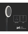 3W Solar Haveløgte - LED, 4000K, Hvid+Sort, 2stk/pak