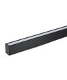 120cm 40W LED lysskinne med Samsung chip - 3400lm, dæmpbar, sølv/sort aluminium, 6400K