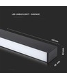 120cm 40W LED lysskinne med Samsung chip - 3400lm, dæmpbar, sølv/sort aluminium, 6400K