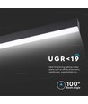 40W Lineær Overfladelys - LED, Samsung Chip, 6400K