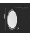 LED Designer Dome Lampe 20W/40W - Fjernbetjening, CCT Skift, Dæmpbar, Stjerneovertræk