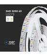 5m 13W/m COB-LED strip, RA90 - 24V, IP20, 512 LED pr. meter, 3000K