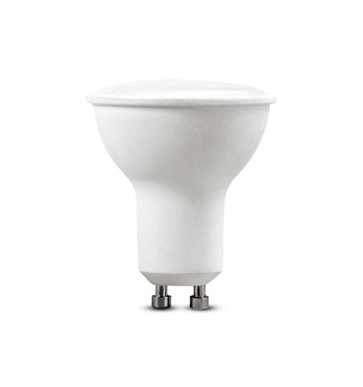 4,5W GU10 Spotlight - Hvid Plast, Mælkeagtigt Dæksel, 6500K, 110D, 6 stk/pakke
