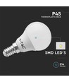 3 stk. E14 4,5W LED kronepære - P45, varm hvid, erstatter 40W