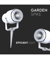 12W LED have-spot med spyd - IP65, 3000K, hvid, 20 grader, aluminium