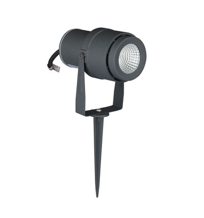 12W Havelampe - LED, 3000K, grå hus
