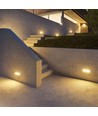 12W LED udendørs væglampe - IP65, grå, 1250lm, 4200K, oblique design