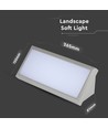 12W LED udendørs væglampe - IP65, grå, 1250lm, 4200K, oblique design