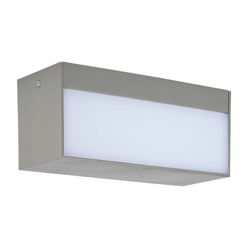 12W LED Udendørs - Op/Ned, Soft Lys, Stor, 3000K, Grå Hus
