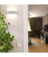12W LED Udendørs - Op/Ned, Soft Lys, Stor, 3000K, Grå Hus