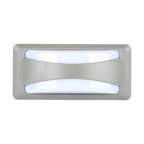 12W LED Væglampe - Softlight, 4000K, Grå Hus