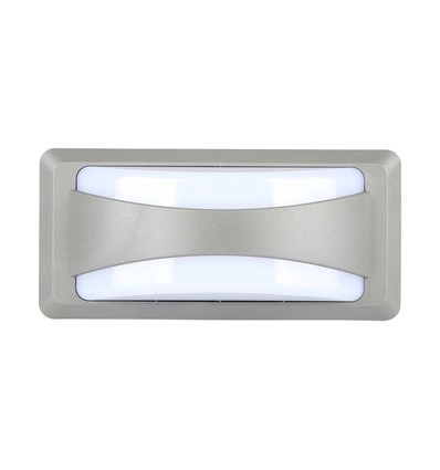 12W LED Væglampe - Softlight, 4000K, Grå Hus