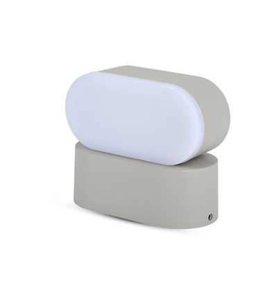 5W Væglampe - LED, 4000K, Grå hus