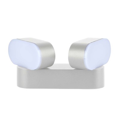 2x5W LED Væglampe - Justerbar retning, Udendørs IP65, 3000K, Hvid, Hus