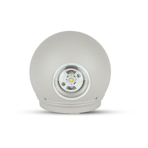 4W LED Væglampe - 4000K, Grå, hus