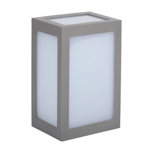 12W LED væglampe - 4000K, grå hus