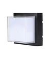 12W LED Væglampe - 4000K, Sort, Firkantet