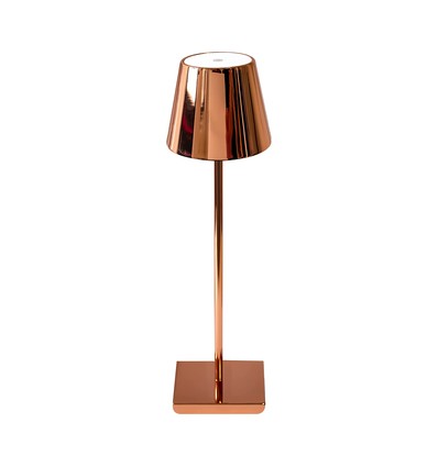 3W LED Genopladelig Bordlampe - Touch Dæmpbar, 3000K, Guld Hus