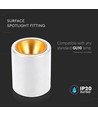 Påbygning GU10 Lampe - Rund, Hvid