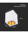 Påbygning GU10 lampe - kvadrat, hvid