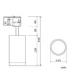 3-faset GU10 Skinnespot - Hvid, Passer til V-Tac skinner/Global, Uden lyskilde