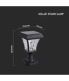 LED Solcelle Standerlampe - CCT 3i1, Mat Sort Hus