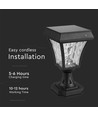 LED Solcelle Standerlampe - CCT 3i1, Mat Sort Hus