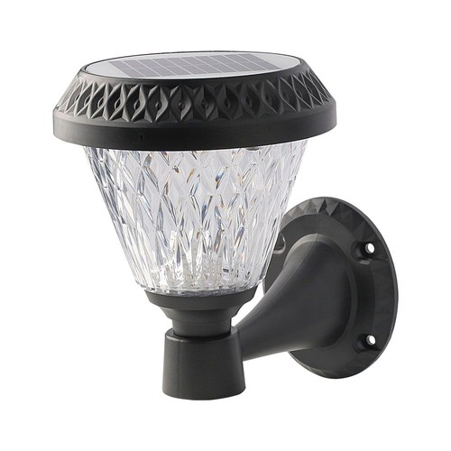 LED Solcelle Væglampe - RF-styring, CCT 3i1, Sort, IP44, 160x230mm