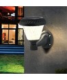 LED Solcelle Væglampe - RF-styring, CCT 3i1, Sort, IP44, 160x230mm