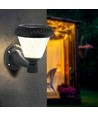 LED Solcelle Væglampe - RF-styring, CCT 3i1, Sort, IP44, 160x230mm