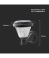 LED Solcelle Væglampe - RF-styring, CCT 3i1, Sort, IP44, 160x230mm