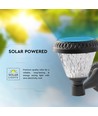 LED Solcelle Væglampe - RF-styring, CCT 3i1, Sort, IP44, 160x230mm